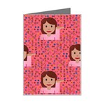 brunette girl emoji Mini Greeting Card