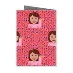 brunette girl emoji Mini Greeting Cards (Pkg of 8)