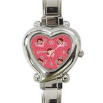 brunette girl emoji Heart Italian Charm Watch