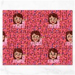 brunette girl emoji Jigsaw Puzzle (Rectangular)