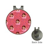 brunette girl emoji Golf Ball Marker Hat Clip