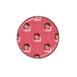 brunette girl emoji Hat Clip Ball Marker