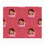 brunette girl emoji Small Glasses Cloth