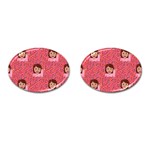 brunette girl emoji Cufflinks (Oval)