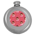 brunette girl emoji Hip Flask (5 oz)