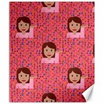 brunette girl emoji Canvas 20  x 24 