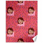 brunette girl emoji Canvas 36  x 48 