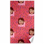 brunette girl emoji Canvas 40  x 72 