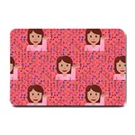 brunette girl emoji Small Doormat