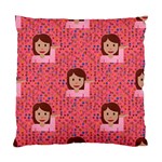 brunette girl emoji Standard Cushion Case (One Side)