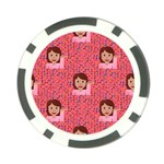 brunette girl emoji Poker Chip Card Guard (10 pack)