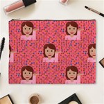 brunette girl emoji Cosmetic Bag (XL)