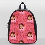 brunette girl emoji School Bag (Small)