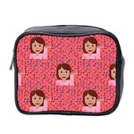 brunette girl emoji Mini Toiletries Bag (Two Sides)