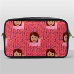 brunette girl emoji Toiletries Bag (One Side)