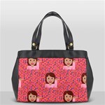 brunette girl emoji Oversize Office Handbag (2 Sides)