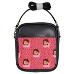 brunette girl emoji Girls Sling Bag