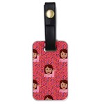 brunette girl emoji Luggage Tag (one side)