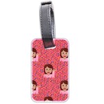 brunette girl emoji Luggage Tag (two sides)