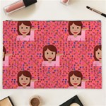 brunette girl emoji Cosmetic Bag (XXL)