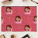 brunette girl emoji Cosmetic Bag (XXXL)