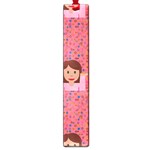 brunette girl emoji Large Book Mark