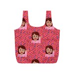 brunette girl emoji Full Print Recycle Bag (S)