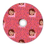 brunette girl emoji CD Wall Clock