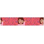 brunette girl emoji Flano Scarf (Large)