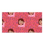 brunette girl emoji Satin Shawl