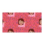 brunette girl emoji Satin Wrap