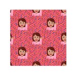 brunette girl emoji Small Satin Scarf (Square)