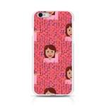 brunette girl emoji Apple iPhone 6 Silicone Case (Transparent)