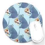 Pizza Rat Round Mousepad