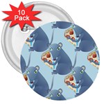 Pizza Rat 3  Button (10 pack)