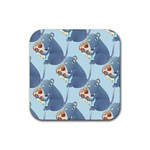 Pizza Rat Rubber Coaster (Square)