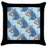 Pizza Rat Throw Pillow Case (Black)