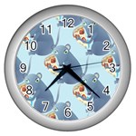 Pizza Rat Wall Clock (Silver)