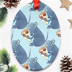 Pizza Rat Oval Ornament (Two Sides)