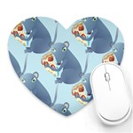 Pizza Rat Heart Mousepad