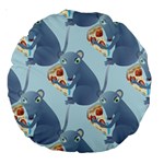 Pizza Rat Large 18  Premium Round Cushion 