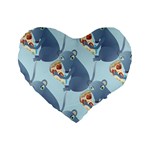 Pizza Rat Standard 16  Premium Heart Shape Cushion 