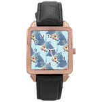 Pizza Rat Rose Gold Leather Watch 