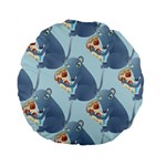 Pizza Rat Standard 15  Premium Flano Round Cushion 