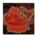 Folk art fish ceramic wall tile / Tile Coaster / Tile trivet