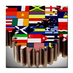 Flags ceramic wall tile / Tile Coaster / Tile trivet