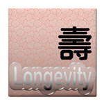 Chinese calligraphy Longevity ceramic wall tile / Tile Coaster / Tile trivet