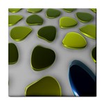  Green pebbles ceramic wall tile / Tile Coaster / Tile trivet