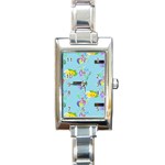 Lemon Party Rectangle Italian Charm Watch