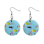 Lemon Party 1  Button Earrings